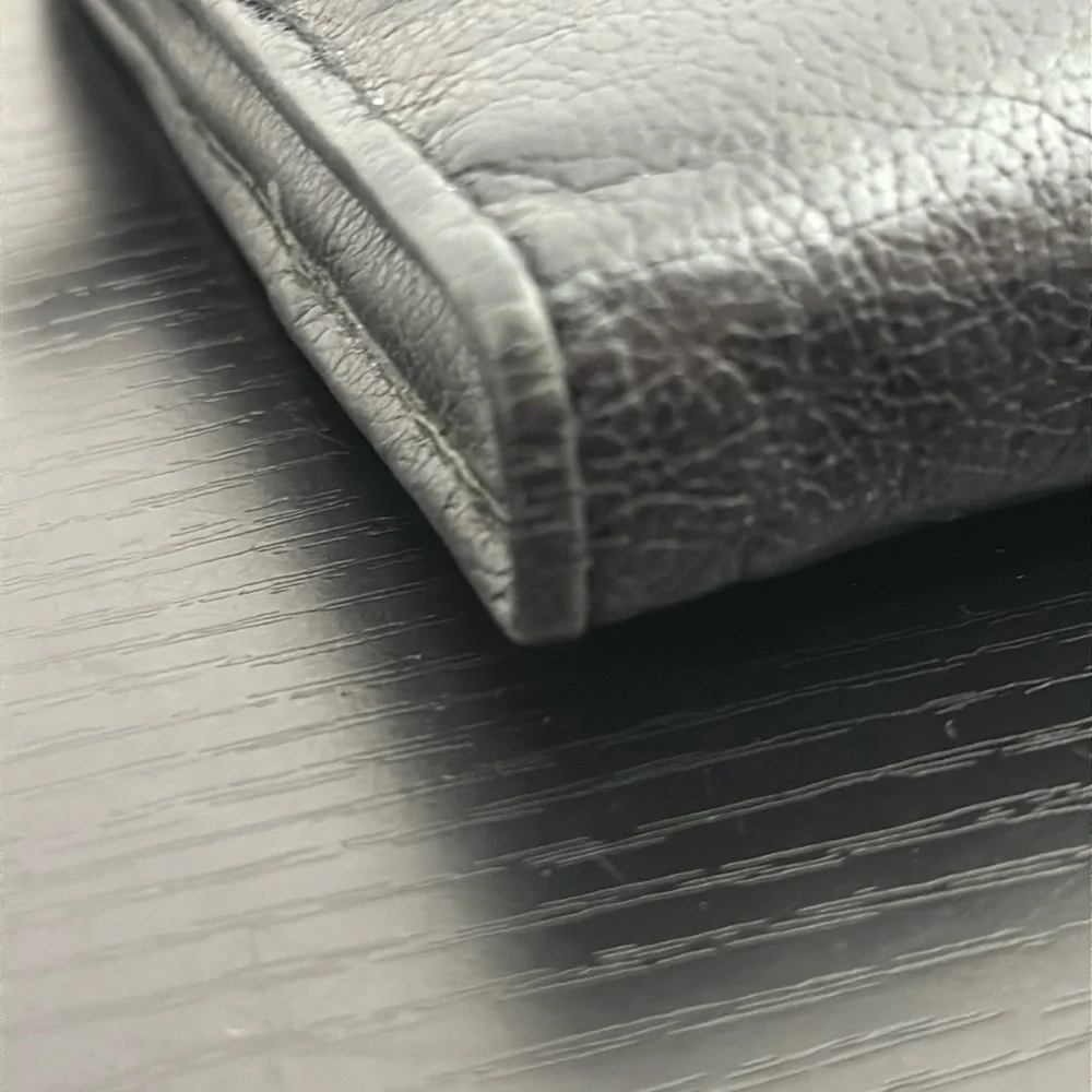 Brighton Black Leather Trifold Wallet Clutch Purse Minibag